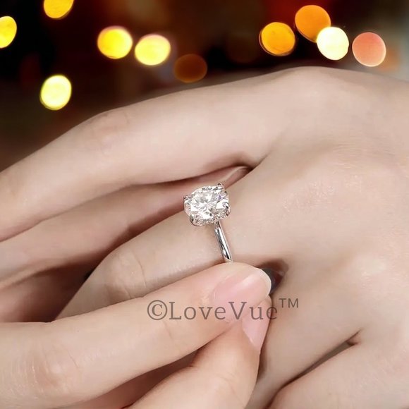 Certified 2ct. t.w. Diamond Oval Cut Hidden Halo Engagement Wedding Ring - Picture 6 of 17